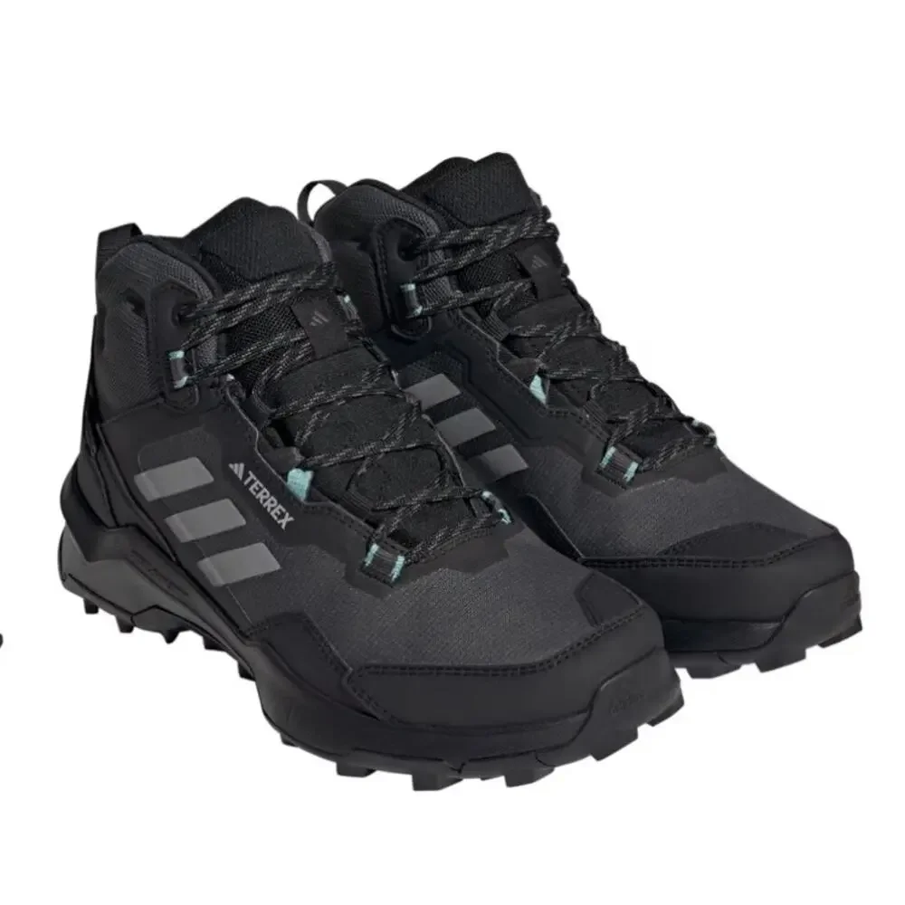Adidas Terrex AX4 Mid GORE-TEX Hiking Shoes GTX Boots | Women's 9 Black Grey NEW - Picture 2 of 13